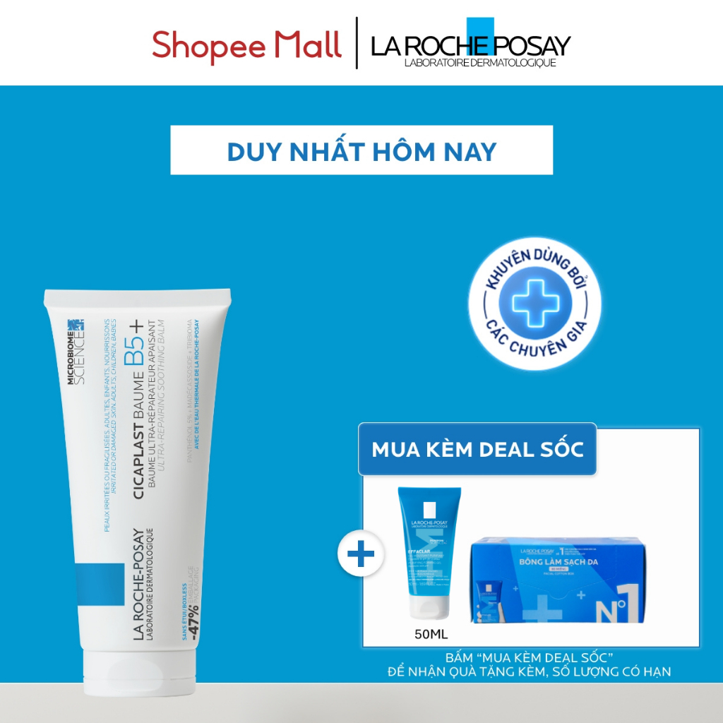 Kem Dưỡng Ẩm & Phục Hồi Đa Năng La Roche-Posay Cicaplast Baume B5+ (100ml) giúp phục hồi da sau 1 lầ
