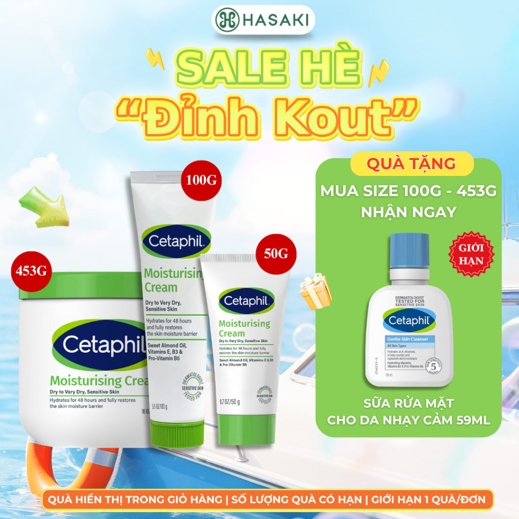Kem Dưỡng Ẩm Cetaphil Dịu Lành Cho Da Nhạy Cảm Hasaki Sản Phẩm Chính Hãng