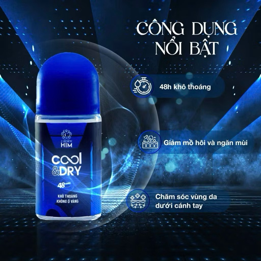 🧴 LĂN KHỬ MÙI NAM C-RENEW HIM COOL & DRY