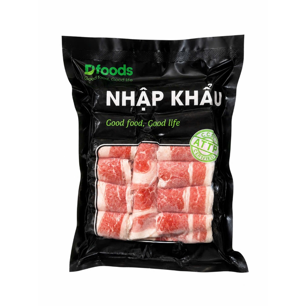 Ba Chỉ Bò Mỹ DFOOD Cao Cấp Ba Chỉ Bò Mỹ Cuộn Nhúng Lẩu Thả Lẩu Ba Chỉ Bò Ba Chỉ Bò Cuộn