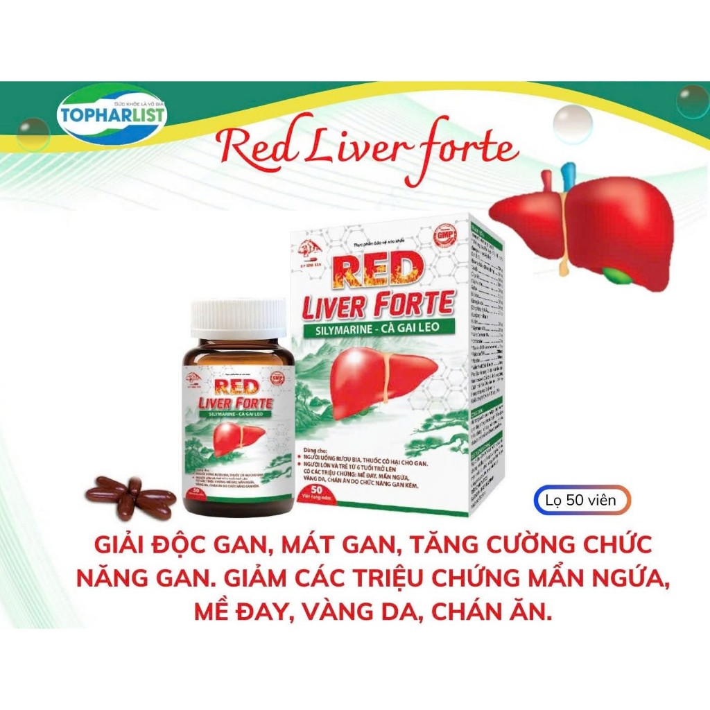 RED LIVER FORTE (50 VIÊN)- GIẢI ĐỘC GAN, MÁT GAN, TĂNG CƯỜNG CHỨC NĂNG GAN