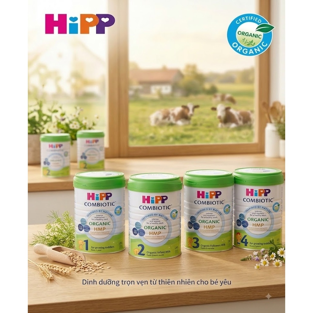 [CHÍNH HÃNG] - SỮA BỘT HIPP 1/2/3/4 ORGANIC COMBIOTIC ĐỨC - LON 800G [KOL]