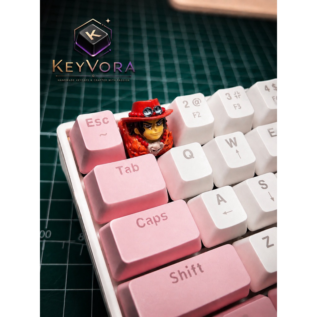 Keycap Ace | One Piece | Keycap Anime | Keycap Artisan 3D | Keycap Bàn Phím Cơ