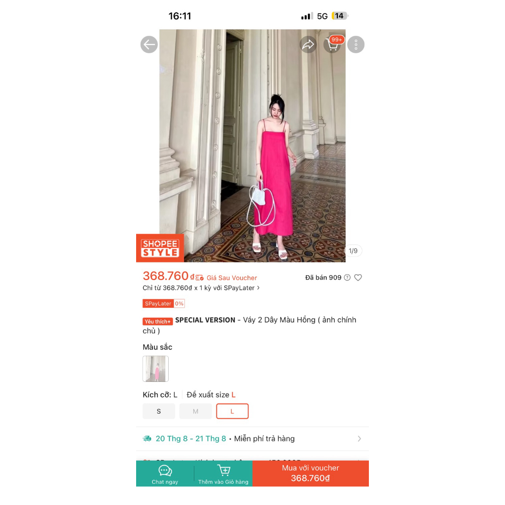 Thanh lý váy linen Shushi Clothing S