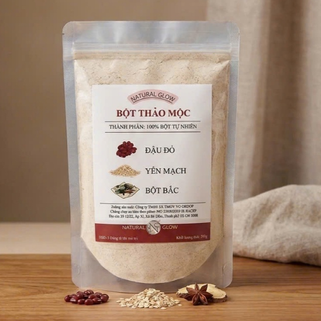 Bột Thảo Mộc: đậu đỏ, cám gạo, hổn hợp bột bắc thiên nhiên dưỡng sáng da Body [Natural Glow]