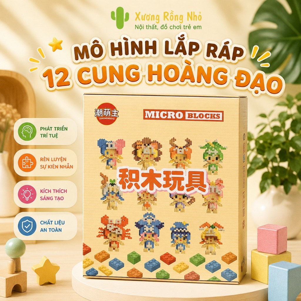 Mô hình lắp ráp gấu bearbrick bê khay 50cm kèm 2 mô hình mini gấu - Mô hình gấu breabrick size đại