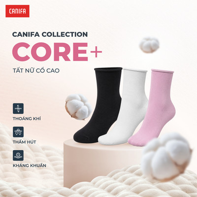 Tất nữ cổ cao họa tiết trơn CANIFA 6AK25A003
