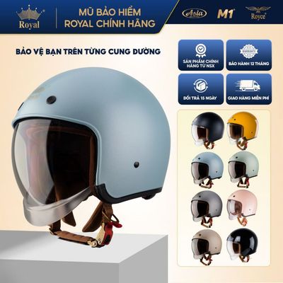 Mũ Bảo Hiểm 3/4 Royal M139 Có Kính Âm Che Mặt Đạt Chuẩn Xe Máy, Size M L XL XXL, Bảo Hành 12 Tháng