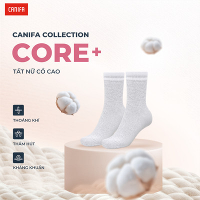 Tất nữ cổ trung co giãn thấm hút khử mùi tốt CANIFA 6AK26A001