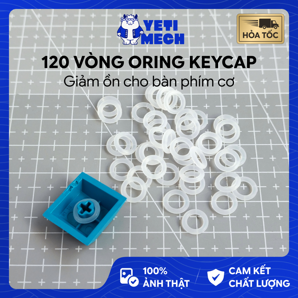 120 Vòng Đệm Oring Keycap Giảm Ồn Cho Bàn Phím Cơ Yeti Mech