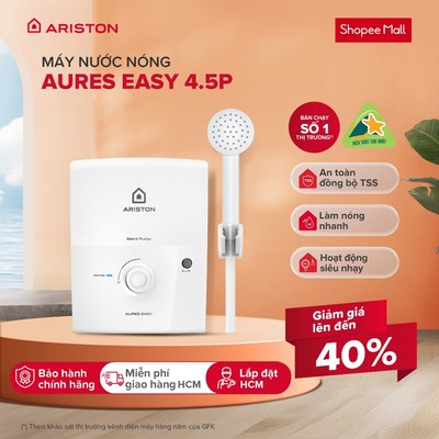 Máy Nước Nóng Trực Tiếp Ariston AURES EASY 4.5P (Có Bơm)