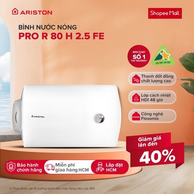 Máy Nước Nóng Gián Tiếp Ariston 80 Lít PRO R 80 H 2.5 FE / 100 Lít PRO R 100 H 2.5 FE [Freeship - Lắp Đặt HCM]