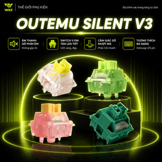 Switch Outemu Silent V3 5 Chân Cho Bàn Phím Cơ Hotswap, Công Tắc Bàn Phím Cơ Peach/Lime V3 Yên Tĩnh