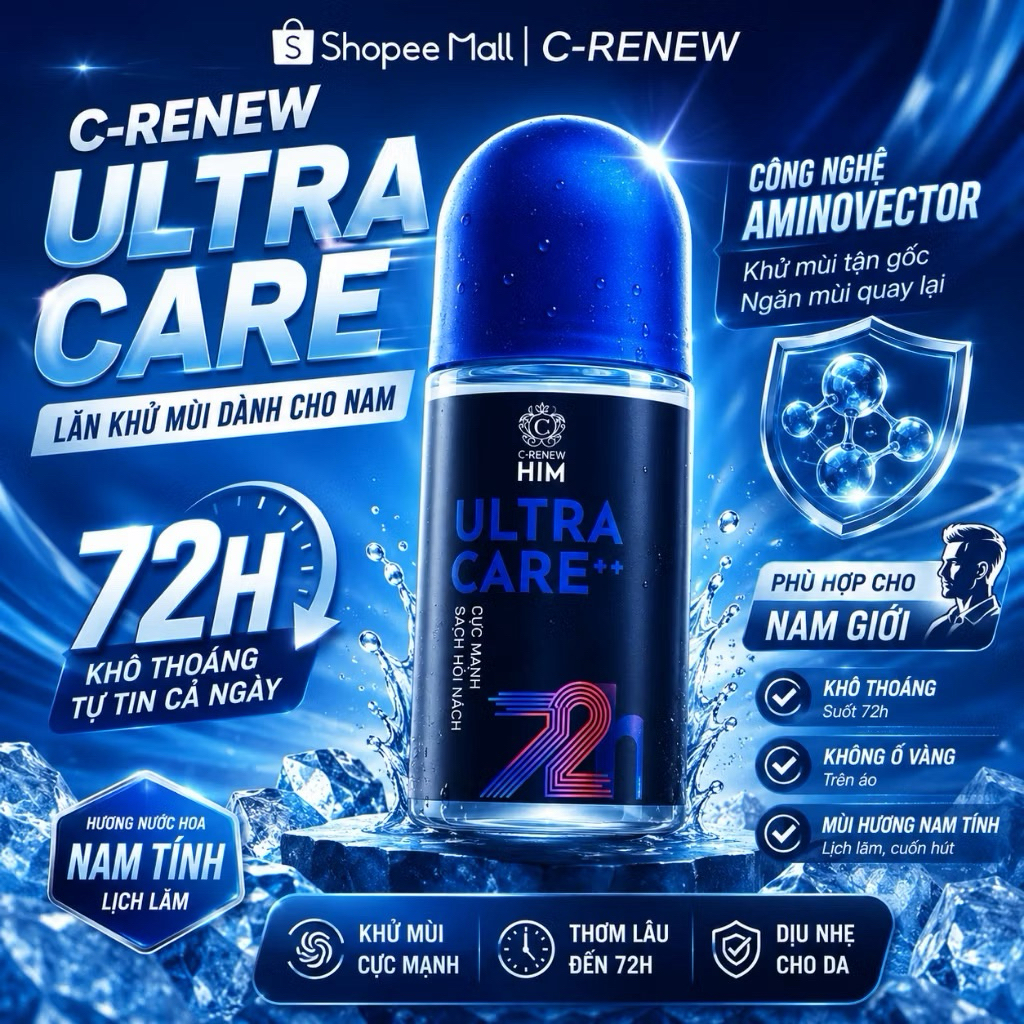C-RENEW ULTRA CARE++ – Lăn khử mùi dành cho nam