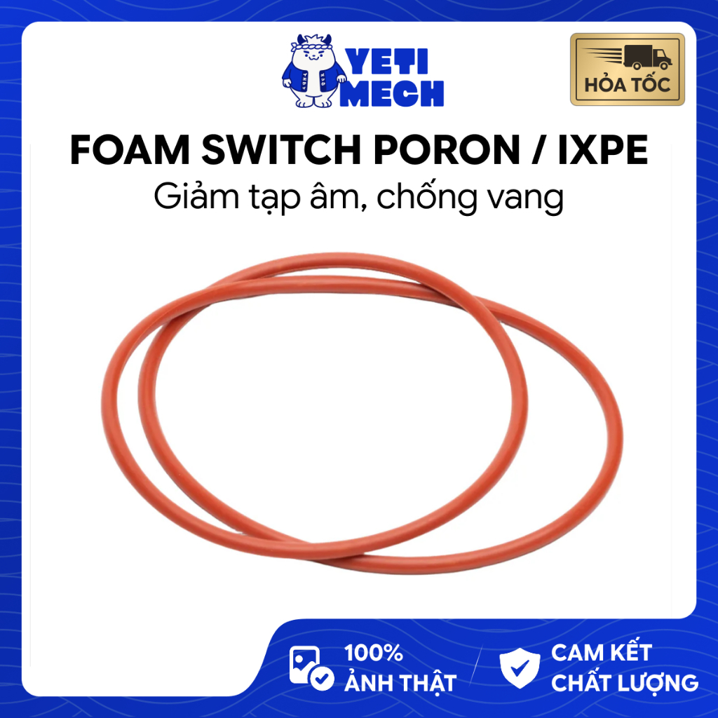 Gummy Oring Độ Cứng 55A Oring Mount Bàn Phím Cơ 60 65% Yeti Mech