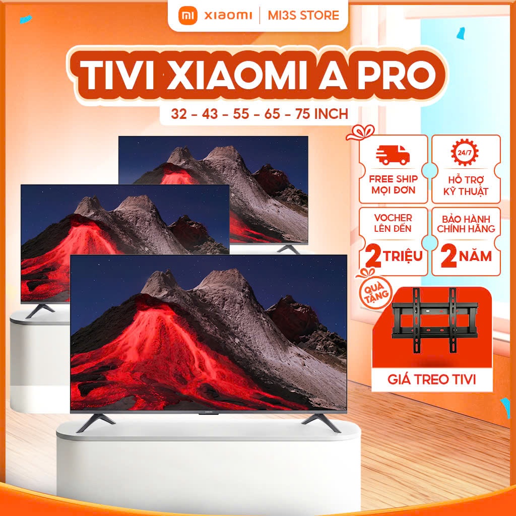Tivi Xiaomi A Pro 2026 Bản Quốc Tế 32/43/55/75 Inch | QLED, Dolby Audio, Viền Mỏng, Google TV