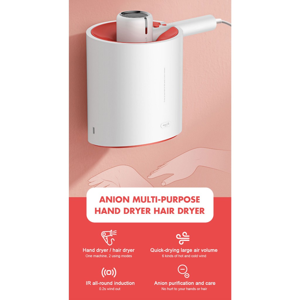 Máy sấy tóc / sấy tay thông minh iOn âm Deerma DEM-GS100