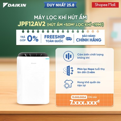 Máy lọc không khí hút ẩm DAIKIN JPF12AV2