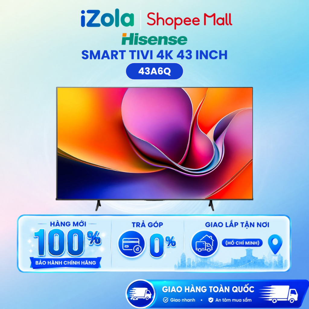 43A6Q - Smart Tivi Hisense 4K 43 inch 43A6Q - Hàng chính hãng