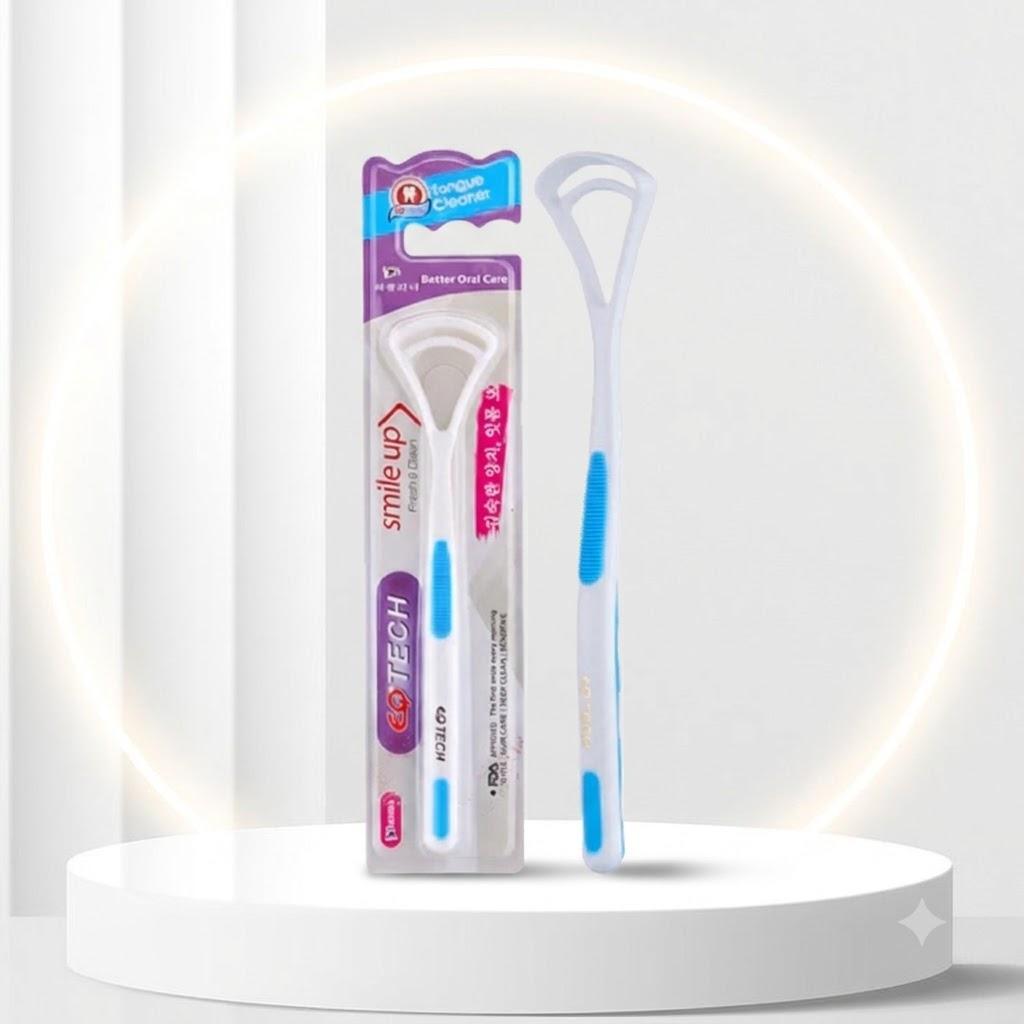 Dụng Cụ Cạo Lưỡi EQ Tech Better Oral Care Smile Up Hàn Quốc Làm Sạch Lưỡi Hôi Miệng