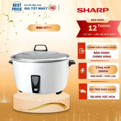 KSH-D77V Nồi Cơm Điện Sharp  – 7 Lít, Công Suất 2000W, Phù Hợp Nhà Hàng, Quán Cơm