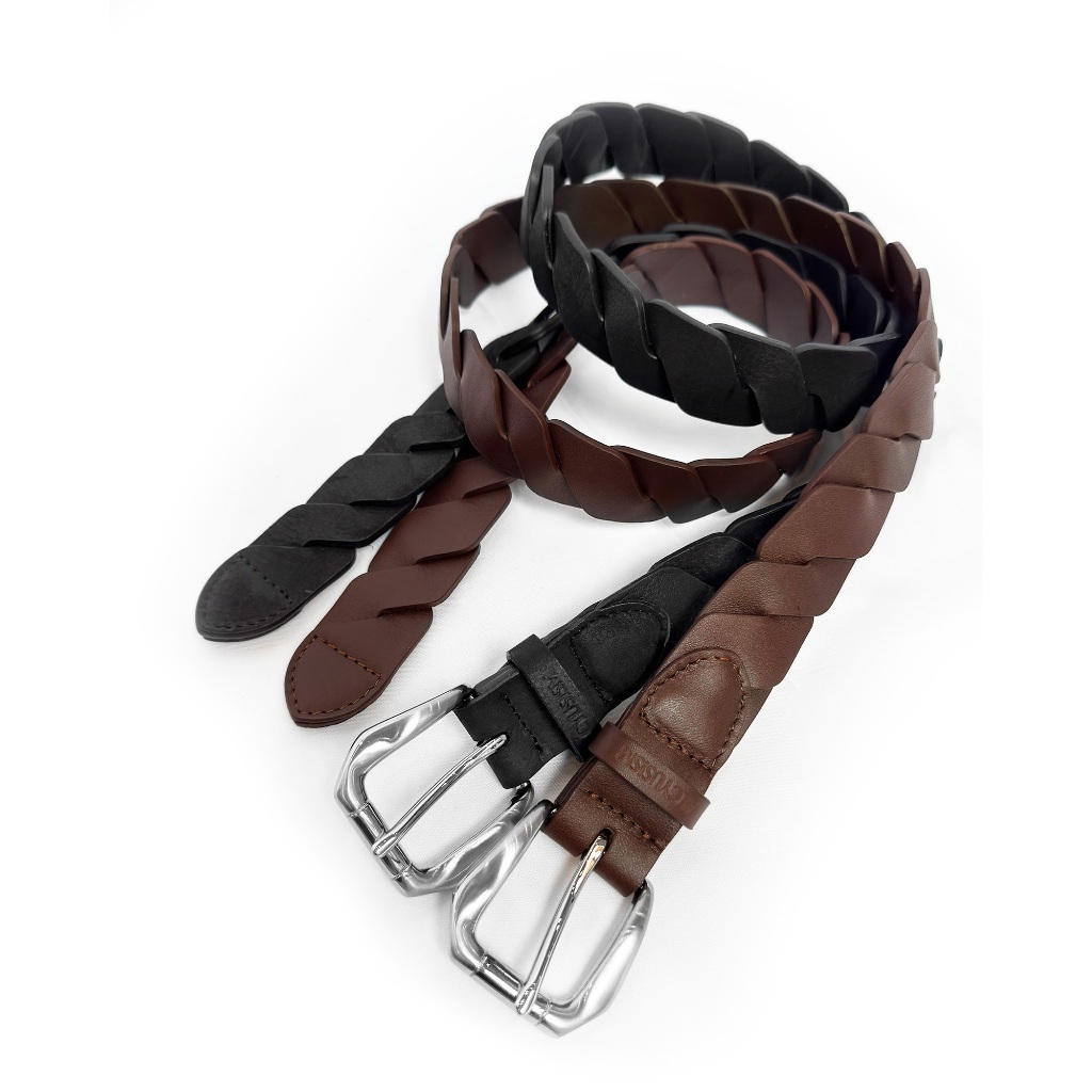 ALCYUS | Dây nịt da bò tạo xoắn "T-INTER LAYERED BELT"
