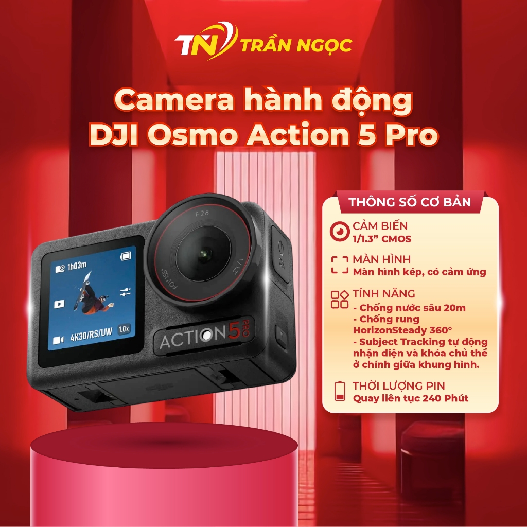 Camera hành động DJI Osmo Action 5 Pro Standard/Adventure Combo Chính Hãng