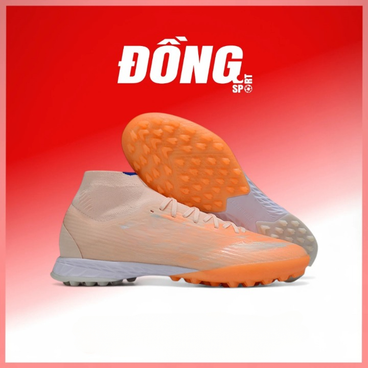 Giày Bóng Đá F50 Elite Mid TF, ĐỒNG SPORT, FREE KHÂU ĐẾ, Upper vải dệt phủ keo, Lưỡi gà liền ôm chân