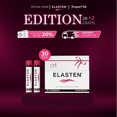 Collagen Elasten Hộp 30 ống x 25ml - Giúp Da Căng Mịn, Chống Lão Hóa, Tóc Chắc Khỏe