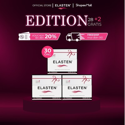 Collagen Elasten - Bộ 3 Hộp (1 liệu trình) Giúp Da Căng Mịn, Chống Lão Hóa, Tóc Chắc Khỏe