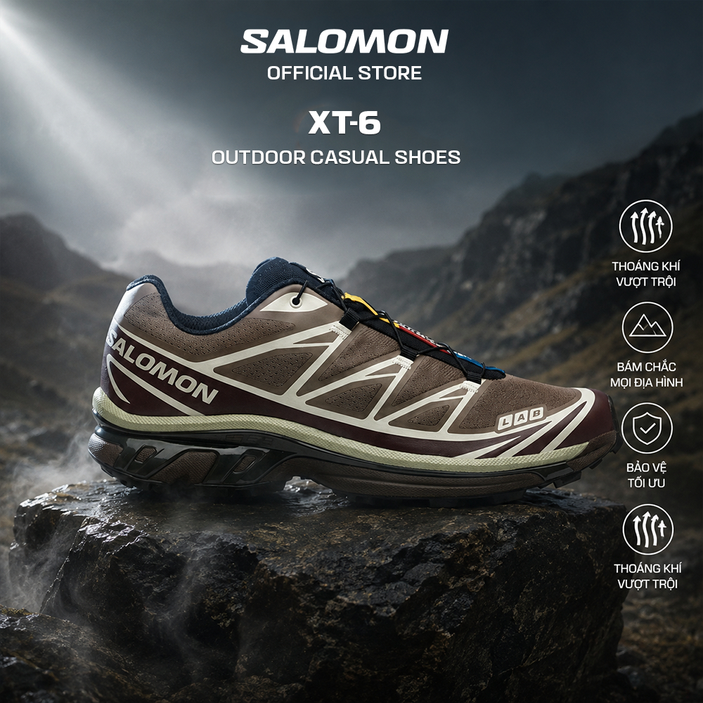 Salomon XT-6 Giày Thể Thao Nam Nữ Unisex Walnut/Huckleberry/Urban L49209700
