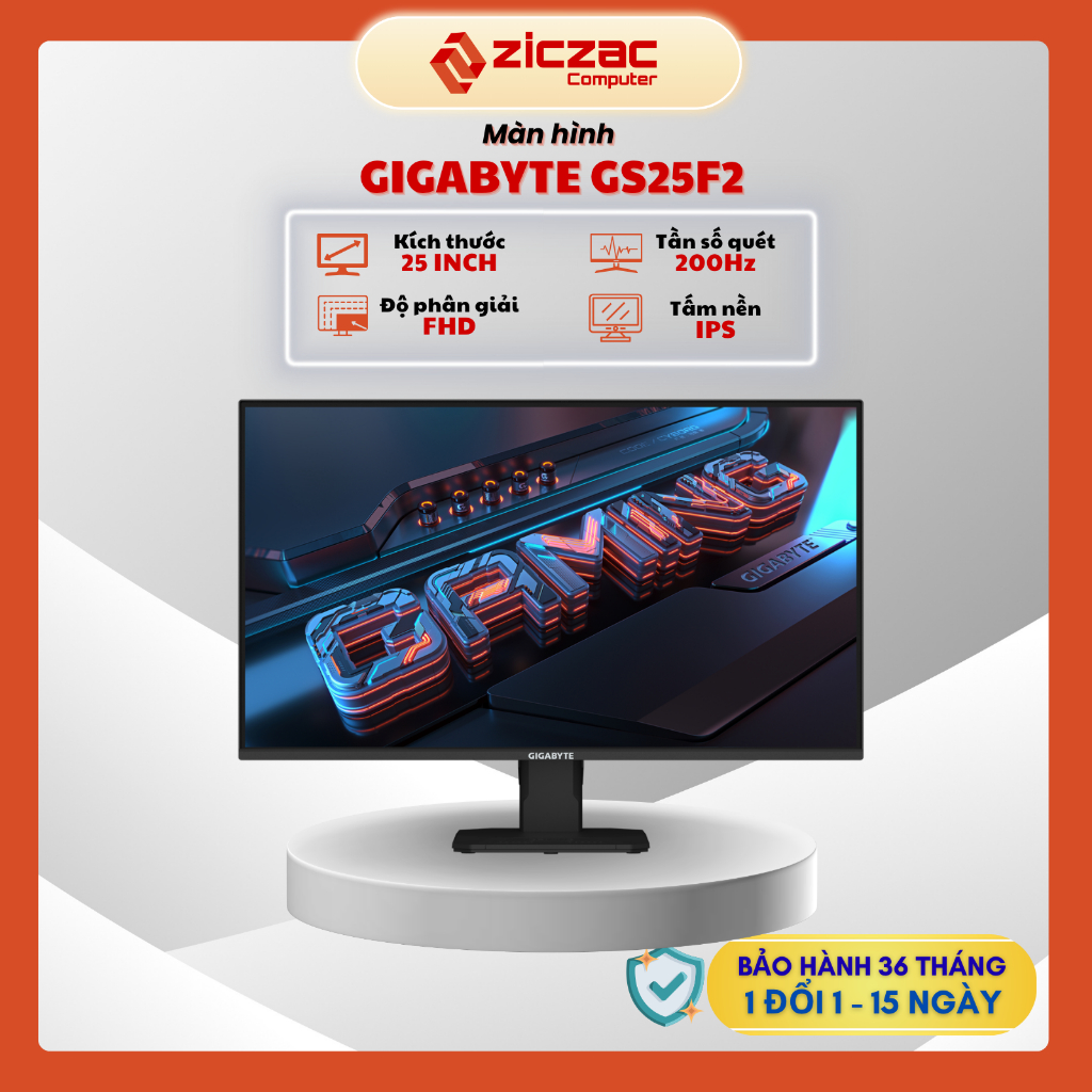 Màn hình Gigabyte GS25F2 25" 200Hz | GS27FA 27" 180Hz Full HD IPS gaming - Chính hãng