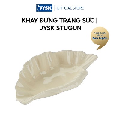 Khay đựng trang sức | JYSK STUGUN | gốm | màu tự nhiên | R11xD20xC5cm