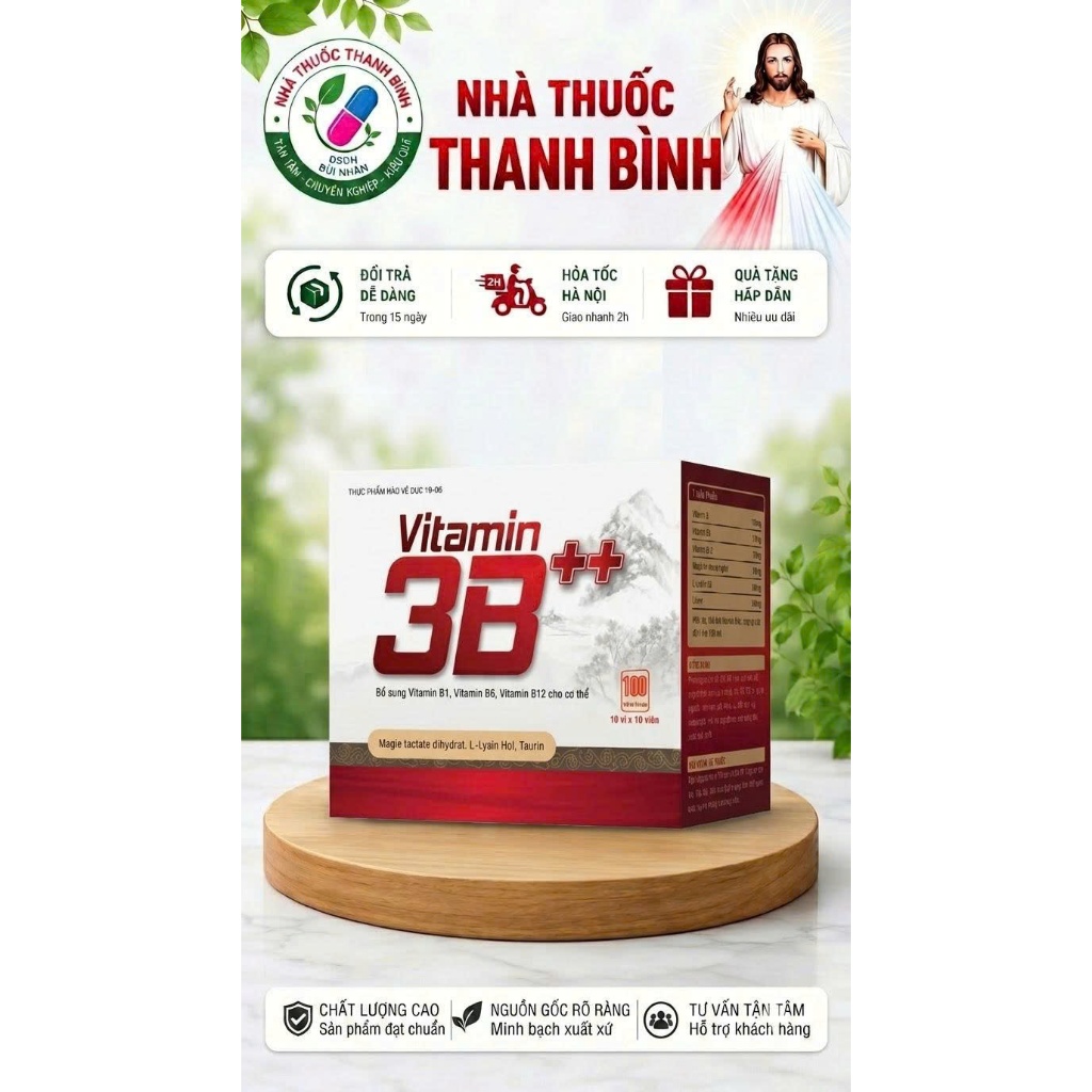 TH Pharma 3B TH NEW -Bổ Sung Vitamin B1, B6, B12- Hỗ Trợ Tăng Cường Sức Khỏe