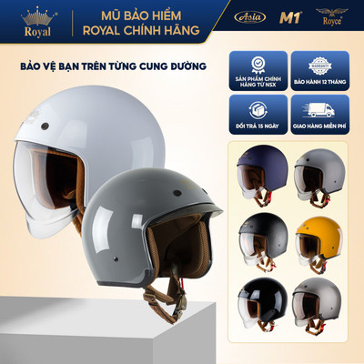 Nón bảo hiểm 3/4 Royal M139 kính âm che mặt đi xe máy chính hãng bảo hành 12 tháng