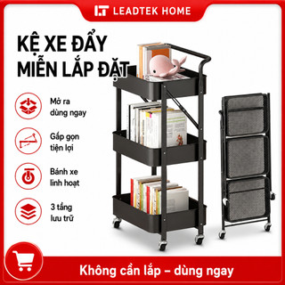 {100%Thép} Kệ xe đẩy 4 tầng gâp gọn Xe Đẩy Spa Kệ Bỉm Sữa Có Bánh Xe Bồi thường 100% thiệt hại Bảo hành 1 năm
