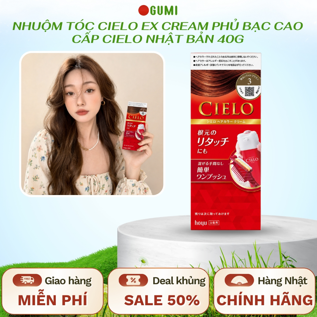 Nhuộm Tóc Cielo Ex Cream Phủ Bạc Cao Cấp Cielo Nhật Bản 40g JP28