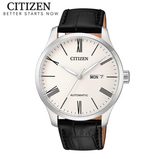 Đồng hồ nam citizen automatic dây da nh8350-08a - mặt trắng