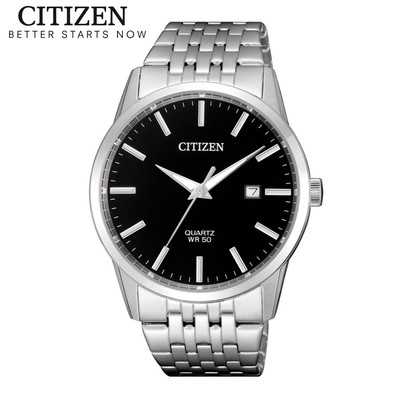 Đồng Hồ Nam Citizen Pin-Quartz Dây Thép Không Gỉ BI5000-87E - Mặt Đen (39mm)