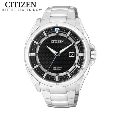 Đồng Hồ Nam Citizen Eco-Drive Dây Titanium AW1401-50E - Mặt Đen (Sapphire)