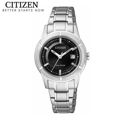 Đồng Hồ Nữ Citizen Eco-Drive Dây Thép Không Gỉ FE1030-50E - Mặt Đen (29.8mm)