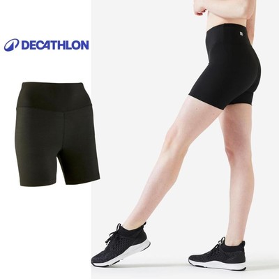 Quần đùi legging tập fitness fst 100 cho nữ đen DECATHLON DOMYOS mã 8644160