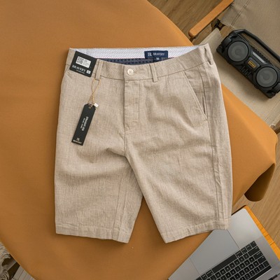 Quần short linen Linzo Premium vải mềm mịn thoáng mát, form regular fit - Bravery