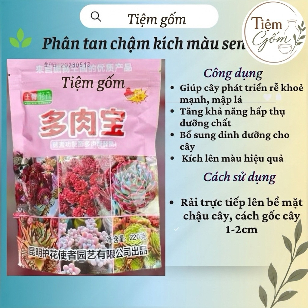 Tiệm Gốm - Phân Hồng, Phân Béo, Phân tan chậm vàng 14-14-14, cung cấp dinh dưỡng cho cây cảnh