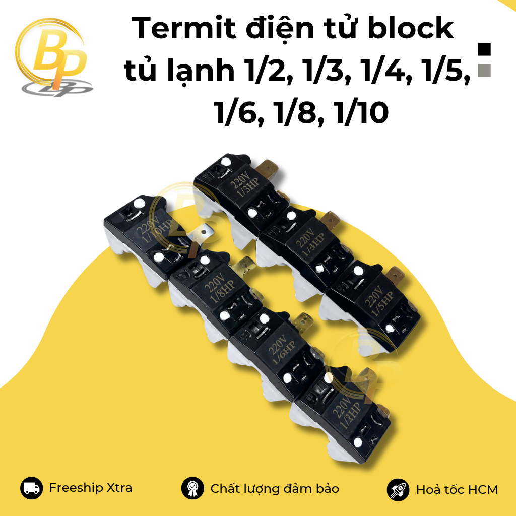 Termit điện tử block tủ lạnh 1/2, 1/3, 1/4, 1/5, 1/6, 1/8, 1/10 - Tecmit block tủ lạnh