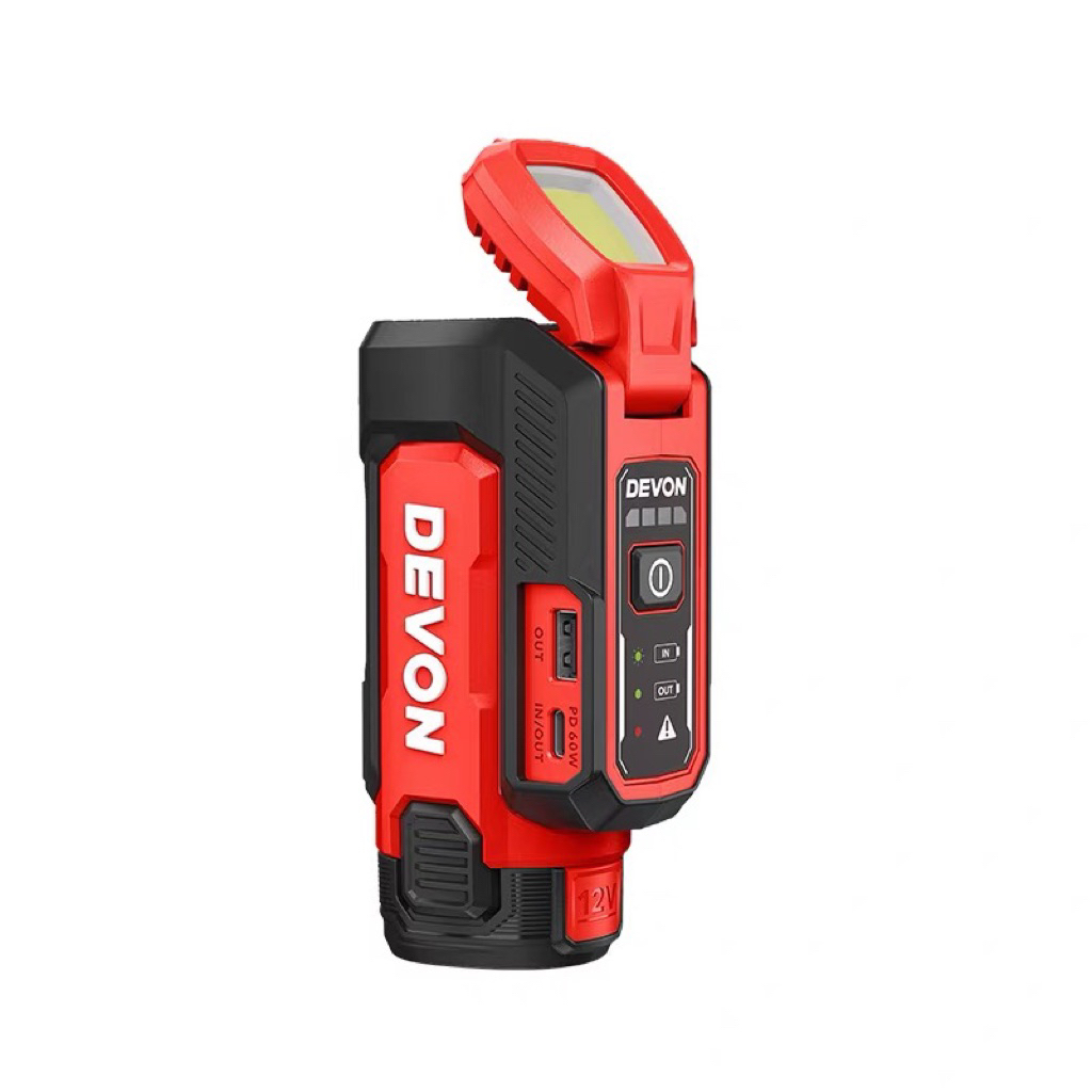 Đèn làm việc,sạc pin dự phòng pin 12V DEVON 5550 chính hãng