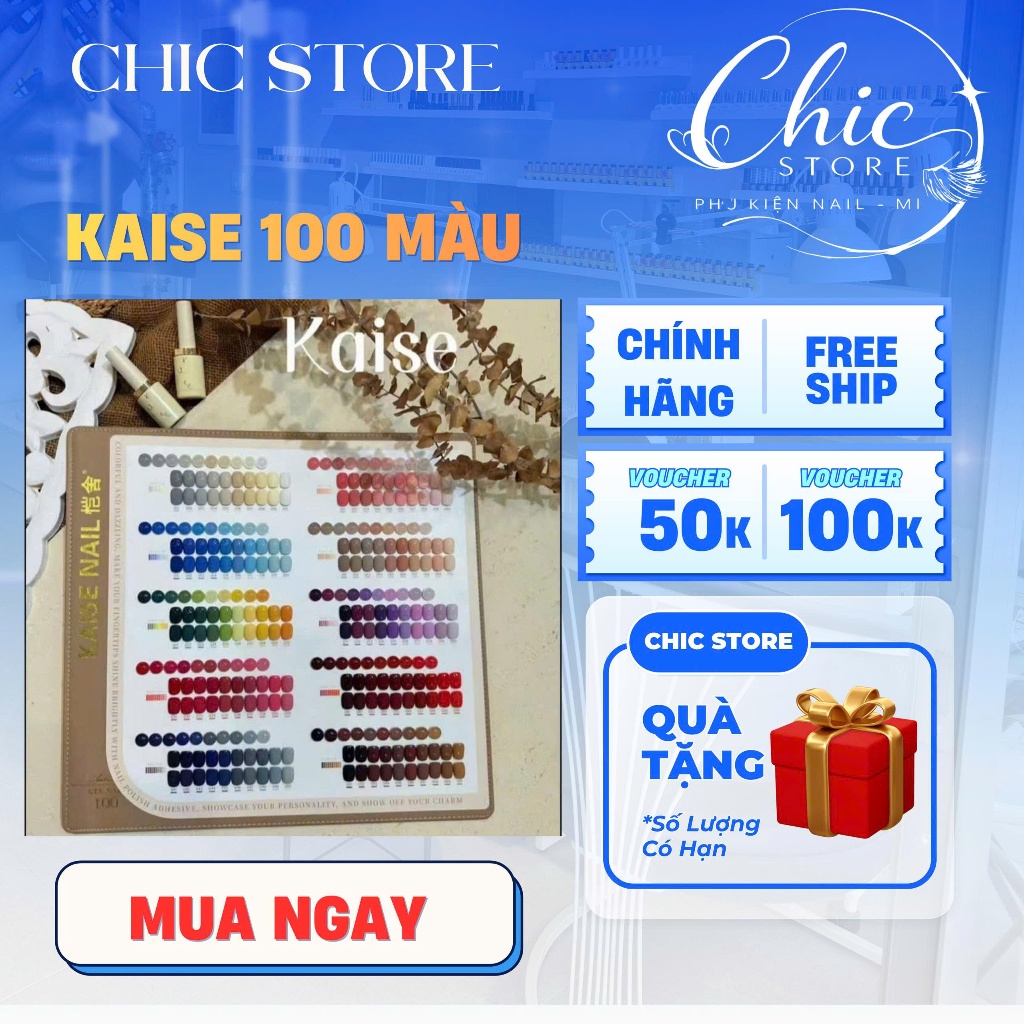 Sét sơn KAISE 68, 96,100,135 màu kèm bảng màu và base top