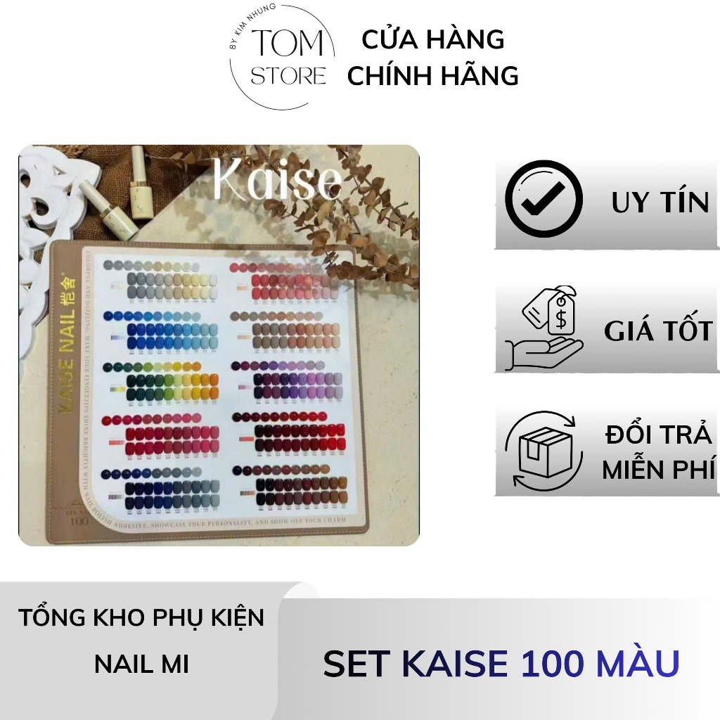 Sét sơn KAISE 68, 96,100,135 màu kèm bảng màu và base top