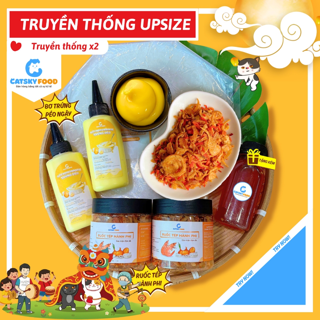 Combo Truyền Thống - Bánh tráng phơi sương Catsky Food đồ ăn vặt tiện lợi