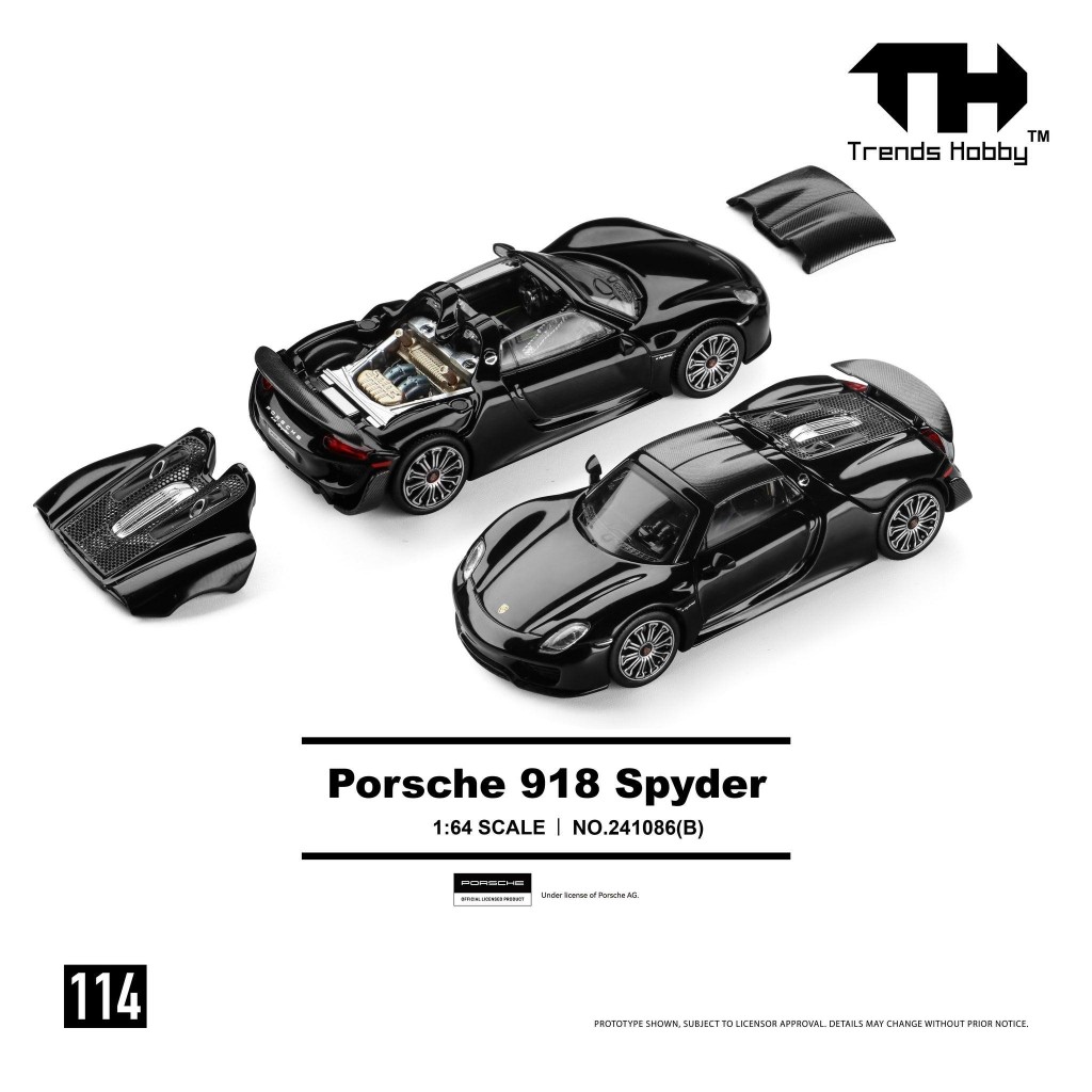 Mô Hình Xe Porsche 918 Spyder 1:64 Trends Hobby 241086 Series Diecast Chính Hãng